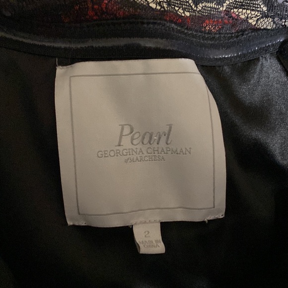 Marchesa pearl rose print ruched bodycon dress - Picture 7 of 7